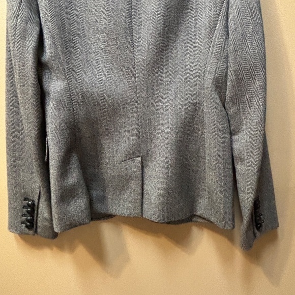J.Crew Wool Herringbone Single Breasted Blazer Black/White Size 4 - Picture 6 of 7